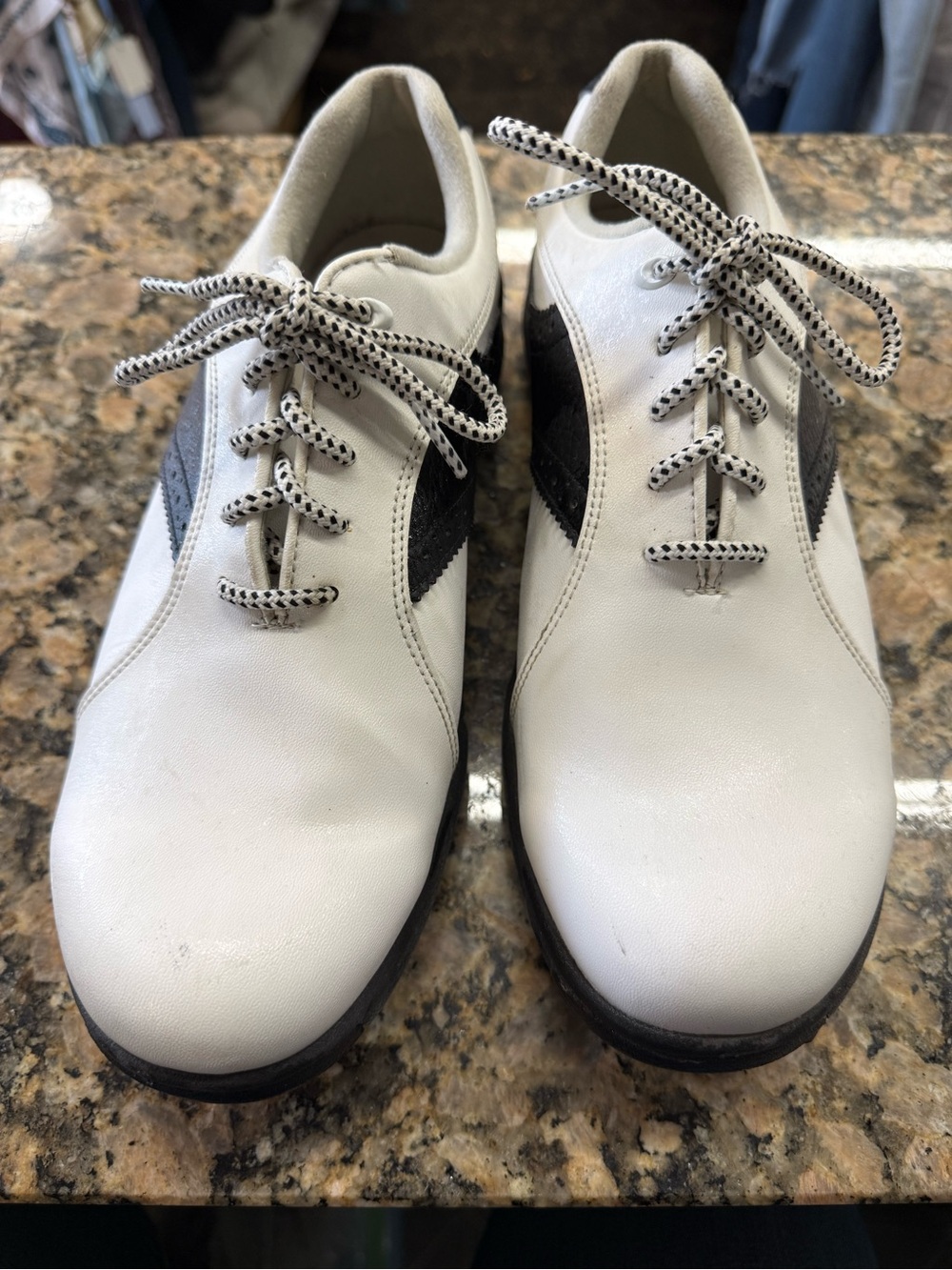 FootJoy GreenJoys 48425 White Black Golf Shoes Soft Spikes Women’s 9.5 M